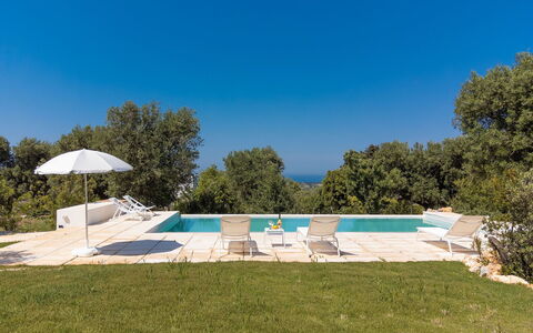 Villa Riva: Bleu, Jardin, Ombre, Aménagement Paysager, Piscine
