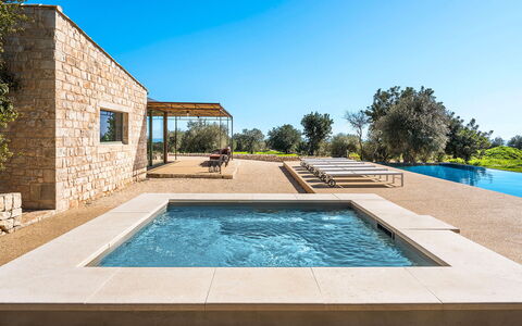 Villa del Sole: Bleu, Piscine, Composite, Biens, Ombre, Recours, Conception, Aménagement Paysager, Villa, Eco Hôtel