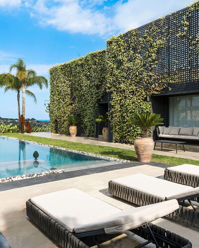 Villa Monica: Jardin, Ombre, Aménagement Paysager, Piscine, Eco Hôtel, Recours, Villa, Hacienda, Cour