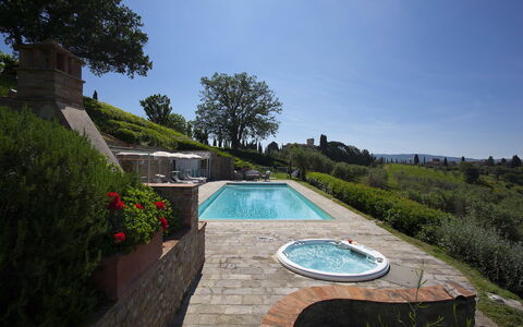 Villa Chianti: Piscine, Paysage, Jardin, Aménagement Paysager, Biens, Caractéristique De L'Eau, Arrière-Cour, Cour, Dalle, Hacienda