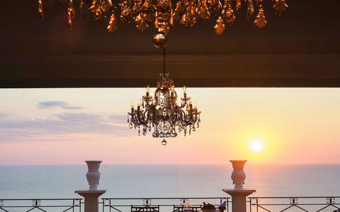 Blue Star Villa: Horizon, Mer, Crépuscule, Soirée, Océan, Le Coucher Du Soleil, Afterglow, Lever Du Soleil, Red Sky At Matin