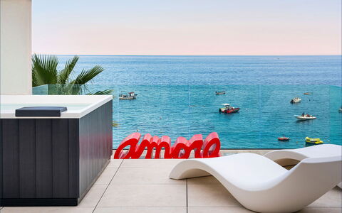 Casa Pink: Mobilier De Jardin, Mer, Océan, Balancelle, Plage, Côte, Tropiques, Caraïbes, Chaise Longue
