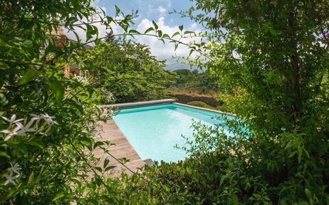 La Rocca di Monteggiori: Vert, Piscine, Arbuste, Jardin, Recours, Arrière-Cour, Aménagement Paysager, Ombre, Eco Hôtel, Caractéristique De L'Eau