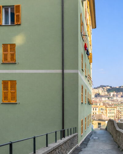 Da Federico, Apartment Genova Brignole: Bleu, Jour, Mur, Bâtiment, Appartement, Façade, Quartier, Architecture, Zone Résidentielle, Design Urbain