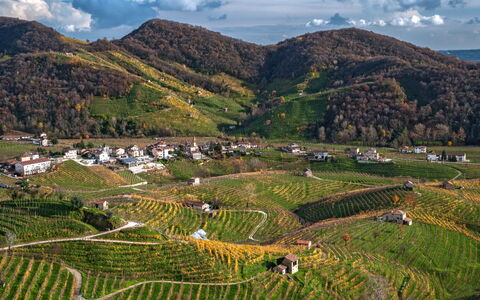La Casetta dei Palù, Valdobbiadene: Montagnes Relief, Montagne, Colline, Montagnes, Paysage, Champ, Agriculture, Station De Montagne, Plantation