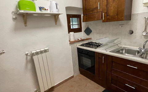 Borgo Antico, Pool, Barberino del Mugello: Appareil De Cuisine, Cuisine, Principaux Appliance, Bois, Sol, Comptoir, Cuisinière, Le Fourneau, Evier, Cabinetry