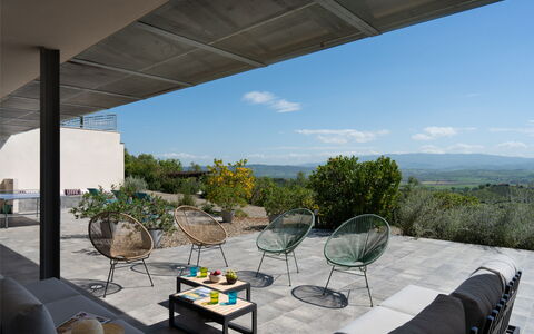 Villa Ombrone: Meubles, Chaise, Mobilier De Jardin, Table, Ombre, Tableau De Plein Air, Jardin, Table Cuisine Et Salle A Manger, Patio, Aménagement Paysager