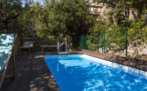 Villa Sole - Exclusive Villa al Conero con Piscina: Bleu, Piscine, Bois, Composite, Recours, Loisir, Ombre, Eco Hôtel, Mobilier De Jardin, Plate-Forme