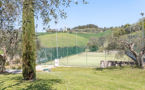 Serafini Holiday Home: Arbre, Lot Terre, Court De Tennis, Pelouse, Jardin, Ombre, Aménagement Paysager, Parc, Clôture