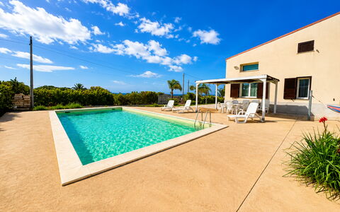 Villa Marzia: Bleu, Piscine, Recours, Ombre, Biens, Eco Hôtel, Villa, Hôtel, Hacienda