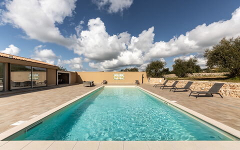 Villa Meti: Bleu, Piscine, Architecture, Composite, Biens, Béton, Ombre, Conception, Recours, Hôtel