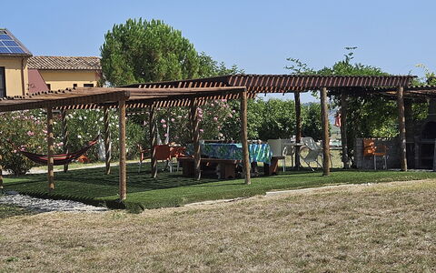 Casale dei Ciliegi: Ombre, Jardin, Lot Terre, Belvédère, Pelouse, Structure En Plein Air, Arrière-Cour, Pavillon, Pergola