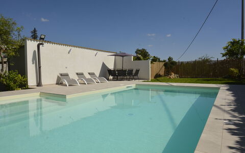 Villa Benvenuti al Sud: Piscine, Composite, Ombre, Recours, Béton, Aménagement Paysager, Conception, Caractéristique De L'Eau, Arrière-Cour, Mobilier De Jardin