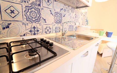 Casa Maya a Otranto: Cuisine, Appareil De Cuisine, Principaux Appliance, Comptoir, Cuisinière, Sol, Sol, Evier, Gaz Poele, Design Intérieur