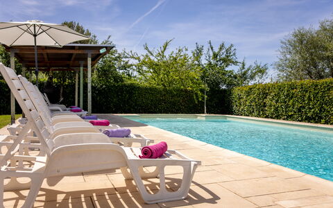Il Cipresso, Casa Lucia, Cortona: Piscine, Mobilier De Jardin, Meubles, Composite, Jardin, Ombre, Recours, Parapluie, Aménagement Paysager, Chaise