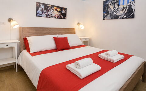 Villa Didymos: Appartement, Vélo, Chambre, Lit, Hôtel, Literie