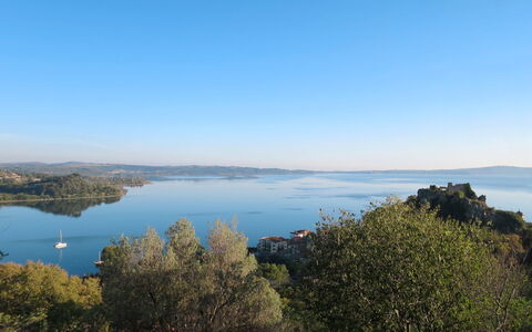 Lago di Vico 629: Bleu, Ressources En Eau, Ciel, L'Eau, Plan D'Eau, Horizon, Paysage Naturel, Voie Navigable, Banque, Cotiers Et Relief Océaniques