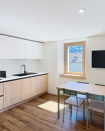 Ca' Alma Dolomia: Sol, Design Intérieur, Sol, Bois, Meubles, Parquet, Plafond, Cuisine, Pièce, Comptoir