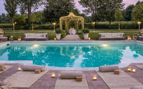 Relais Villa Mirandola: Piscine, Recours, Caractéristique De L'Eau, Jardin, Mobilier De Jardin, Eco Hôtel, Loisir, Éclairage Paysager, Cour, Aménagement Paysager
