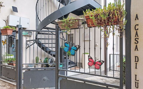 Colazza 100: Le Fer, Métal, Balustrade, Balcon, Verre, Balustre, Pot De Fleur, Porte, Plante D'Appartement, Clôture