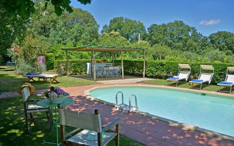 Villa Gioli: Piscine, Meubles, Mobilier De Jardin, Arbuste, Recours, Jardin, Ombre, Chaise, Arrière-Cour, Hacienda