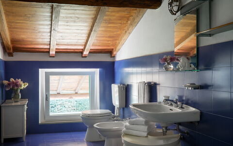 Casa Mancini, Holiday Villa, San Galgano: Luminaire Plomberie, Salle De Bains, Évier, Lavabo, Design Intérieur, Sol, Robinet, Plomberie, Siège De Toilette, Toilette