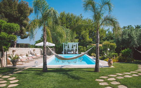 Villa Ferradina 4+2: Piscine, Bleu, Recours, Loisir, Eco Hôtel, Mobilier De Jardin, Ombre, Hacienda, Jardin, Aménagement Paysager