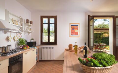 Poggio Vistabella 10: Meubles, Design Intérieur, Sol, Cuisine, Bois, Table, Comptoir, Table Cuisine Et Salle A Manger, Appareil De Cuisine, Domicile