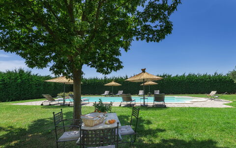 Villa Augusto 10: Mobilier De Jardin, Piscine, Jardin, Pelouse, Ombre, Aménagement Paysager, Tableau De Plein Air, Recours, Cour, Arrière-Cour