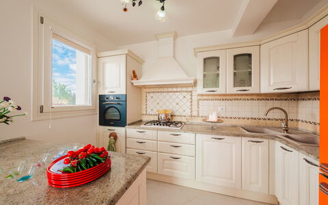 Villa Sanssouci 8: Cuisine, Design Intérieur, Comptoir, Appareil De Cuisine, Principaux Appliance, Sol, Cabinetry, Domicile, Meubles, Évier