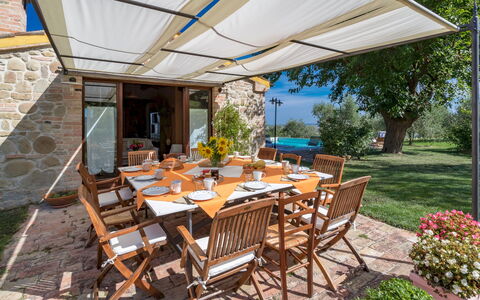 Casale Verdicchio 10+2: Meubles, Chaise, Mobilier De Jardin, Table, Table Cuisine Et Salle A Manger, Tableau De Plein Air, Ombre, Recours, Jardin, Patio