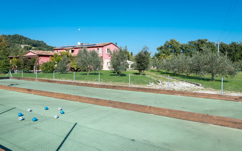 Cascina Marianna 12+4: Court De Tennis, Lot Terre, Net, Sport Raquette, Tennis, Jardin, Pelouse, Aménagement Paysager