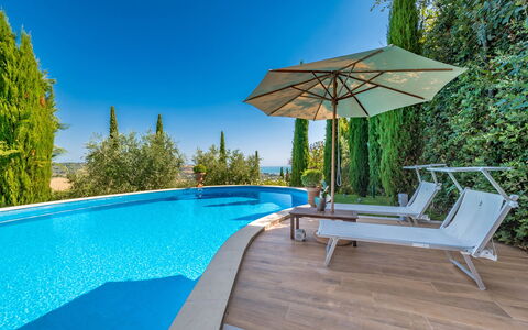 Fontespina 6: Bleu, Piscine, Recours, Mobilier De Jardin, Eco Hôtel, Composite, Aménagement Paysager, Villa, Ombre, Hôtel