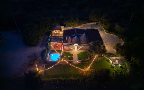 Trulli Littoria 4: Nuit, Paysage, Jardin, Loisir, Minuit, Éclairage Paysager, Éclairage De Sécurité, Soirée, Cour, Arrière-Cour