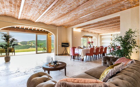 Il Poggiarellone 14: Design Intérieur, Meubles, Plafond, Pièce, Chaise, Eco Hôtel, Faisceau, Villa, Recours, Hôtel