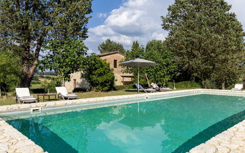 Podere Madonna di Mezzo 6: Biens, Jardin, Aménagement Paysager, Ferme, Pelouse, Hacienda, Arrière-Cour, Villa, Cour, Piscine