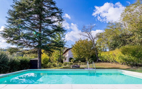 Cascina la Valle 10+2: Bleu, Piscine, Jardin, Ombre, Aménagement Paysager, Arrière-Cour, Réflexion, Caractéristique De L'Eau, Recours, Eco Hôtel