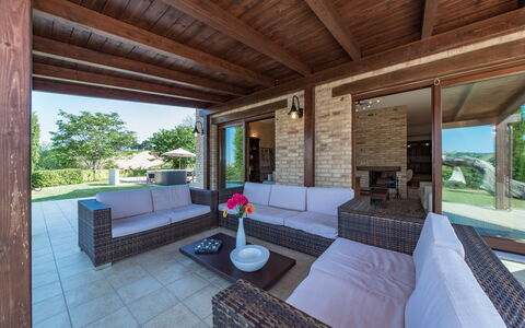 Casale Rosy 6+2: Bois, Meubles, Sol, Sol, Table, Chaise, Mobilier De Jardin, Domicile, Porche, Ombre