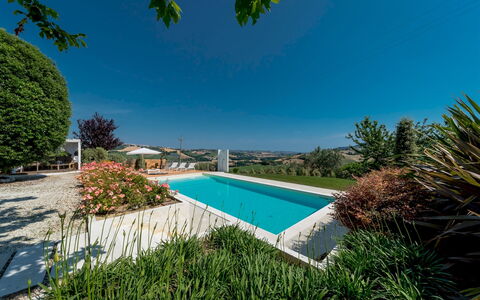 Casa Angela 6: Bleu, Arbuste, Jardin, Piscine, Aménagement Paysager, Biens, Ombre, Cour, Villa, Hacienda