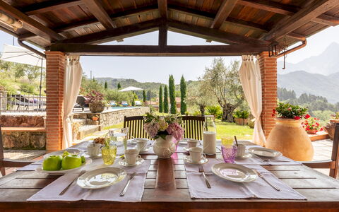 Villa Costanza 6: Meubles, Table, Chaise, Table Cuisine Et Salle A Manger, Design Intérieur, Salle À Manger, Plafond, Restaurant, Tableau De Plein Air, Pot De Fleur
