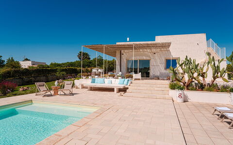 Villa Gialonia 8+2: Piscine, Recours, Parapluie, Ombre, Biens, Aménagement Paysager, Jardin, Mobilier De Jardin, Eco Hôtel, Villa