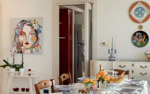 Villa Olimpia 6+2: Meubles, Design Intérieur, Bois, Table, Salle À Manger, Sol, Pièce, Table Cuisine Et Salle A Manger, Éclairage, Chaise