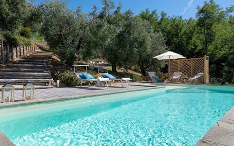 Villa Cristina 3: Bleu, Piscine, Mobilier De Jardin, Recours, Eco Hôtel, Jardin, Arrière-Cour, Aménagement Paysager, Balancelle, Caractéristique De L'Eau