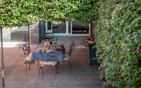 Villa Kimia 8: Feuille, Arbuste, Ombre, Printemps, Jardin, Mobilier De Jardin, Pot De Fleur, Aménagement Paysager, Cour