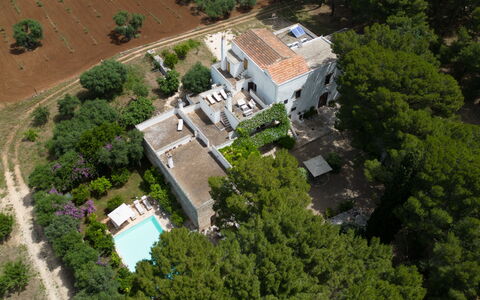 Masseria Tarsia Incuria 8+4: Arbre, Zone Résidentielle, Domicile, Biens, Vue Du Ciel, Établissements Humains, Photographie Aérienne, Banlieue, Conception, Villa