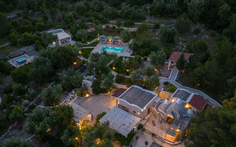 Pigreco 6+2: Paysage, Recours, Biens, Piscine, Aménagement Paysager, Eco Hôtel, Hacienda, Village, Photographie Aérienne, Hôtel