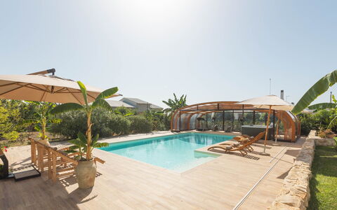 Villa i Mori 4: Recours, Piscine, Eco Hôtel, Ombre, Parapluie, Loisir, Aménagement Paysager, Biens, Structure En Plein Air, Jardin