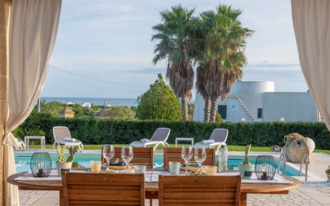 Villa Serena 4: Bleu, Meubles, Mobilier De Jardin, Piscine, Recours, Chaise, Ombre, Parapluie, Eco Hôtel, Aménagement Paysager