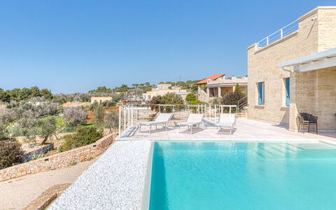 Villa Porta Azzurra 6+2: Bleu, Piscine, Biens, Villa, Recours
