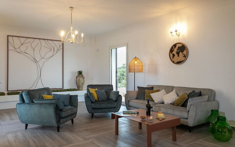 Dimora degli Ulivi 10: Meubles, Canapé, Design Intérieur, Sol, Salon, Sol, Bois, Domicile, Appartement